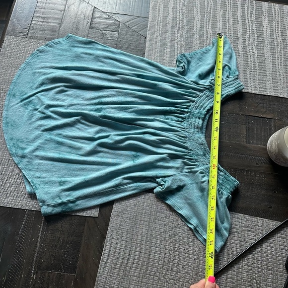 Women's Teal Off-Shoulder Top - Picture 4 of 5